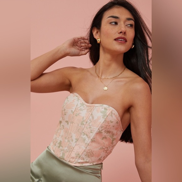 New with tags Altar’d state Abbie Floral Corset Tube Top - Picture 2 of 3